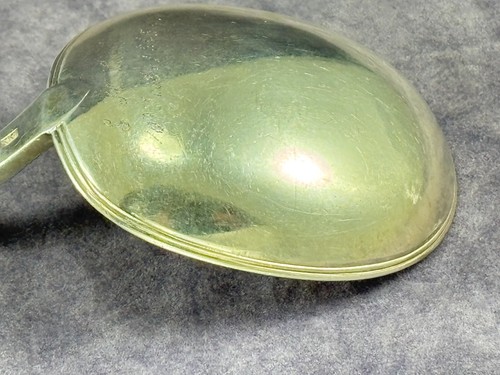 Antique Silver Serving Spoon Twist Square Bowl - 13.5 Loth 843 Continental 51g - Picture 9 of 12