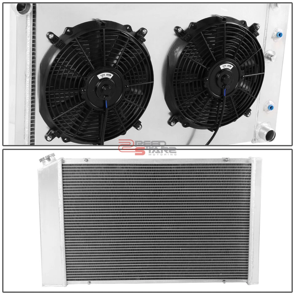 3-ROW FULL ALUMINUM RADIATOR+12V FAN SHROUD FOR 1978-1987 CAMARO/CENTURY/CUTLASS - Image 2 of 4