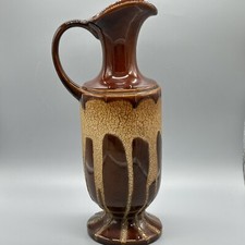 Royal Hager Brown Yellow Pitcher Lava Drip Gl...