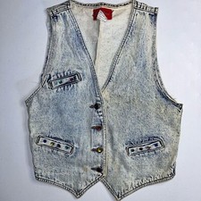 Vintage Denim Vest Ladies Size Medium