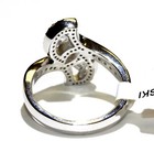 925 Sterling Silver Gold Plated Made with Swarovski Zirconia ByPass ring 4.8g 8 — photo 3