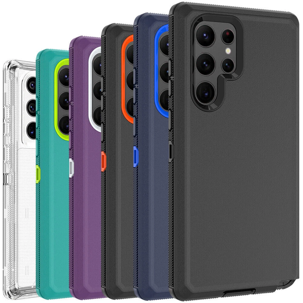 For Samsung Galaxy S25 Ultra S24 S23 FE Case Shockproof Phone Cover+Glass Screen