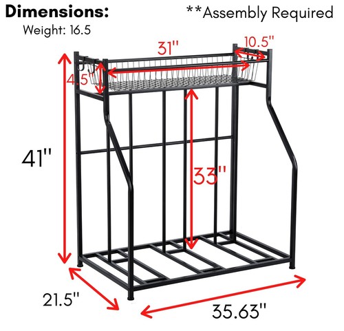 birdrock home 3 bike stand rack with storage
