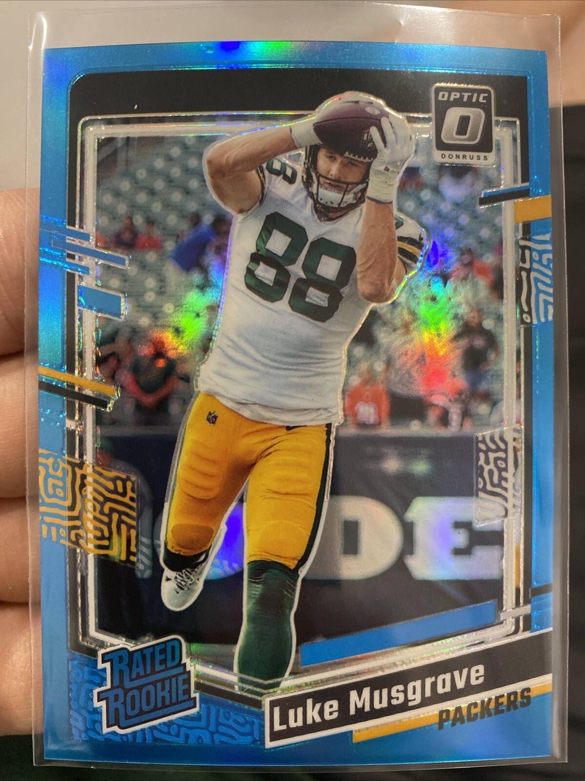 2023 Panini Donruss Optic Rated Rookie Aqua Prizm #241 Luke Musgrave /299 RC🔥🏈