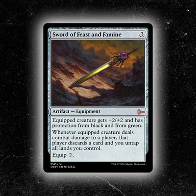 Sword of Feast and Famine - Custom MTG Commander / Playtest Card