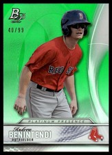2016 Bowman Platinum Presence Green Andrew Benintendi 40/99 Boston Red Sox #PP-8