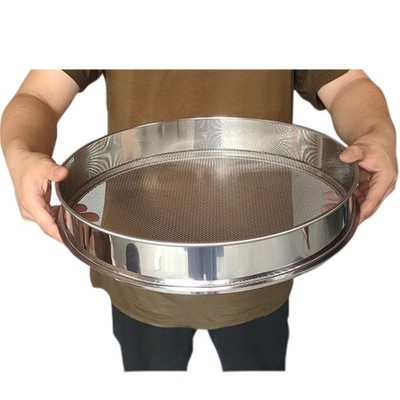 Chromed Standard Lab Test Sieve Dia 40cm Sampling Flour Wire Mesh Screen Filter