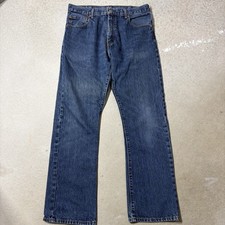 Levis 517 Jeans Mens 34x32 Blue Bootcut Denim Pants Dark Wash Western Cowboy
