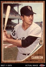 1962 Topps #178 Camilo Carreon Normal Tint White Sox COMMON VARIATION 8 - NM/MT