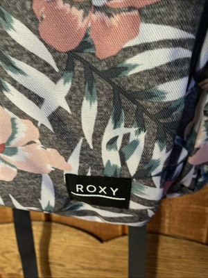 Roxy Floral Backpack Grey Pink Tropical Full Sized Laptop  display picture 1