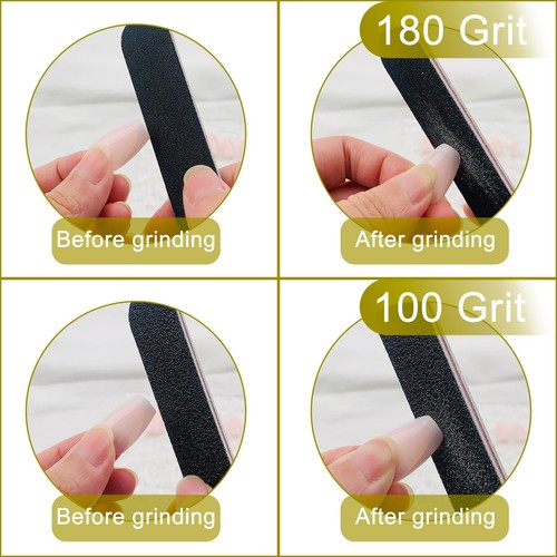 HeeYaa Nail File 10 PCS Professional Double Sided 10 Count (Pack of 1), Black - Afbeelding 3 van 9