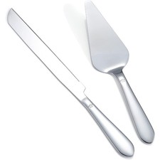 Elegant Wedding Cake Knife and Server Set Stainless Steel Cake Cutter Pie