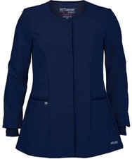 GREYS ANANTOMY SIGNATURE WOMEN SCRUB JACKET IN NAVY BLUE IN ALL SIZES  2407 NWT