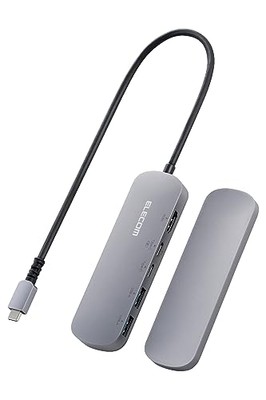 Elecom DST-C19SV/EC USB Typ-C Hub Dockingstation 5-in-1 mit festem Ständer