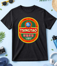 Tsingtao Bier, chinesisches Bier, schwarz-weiß Herren/Damen T-Shirt E095