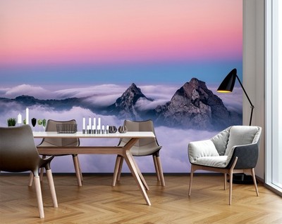3D Sonnenuntergang Berg C1663 Tapete Wandbild Fototapete Abnehmbarer Amy