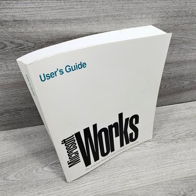 1993 Microsoft Works Users Guide Microsoft Software Manual Vintage Book Fair Con
