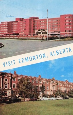 Postcard, Edmonton, Alberta, Canada, Hospital, University