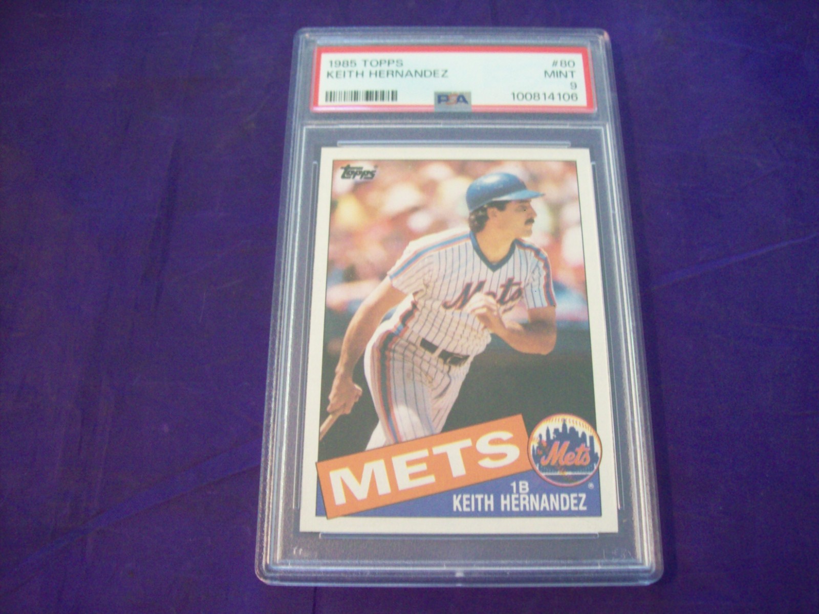 1985 TOPPS #80 KEITH HERNANDEZ PSA 9