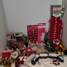 Nice Huge Lot of Vintage  Modern Christmas Decorations  Crafts Mixed Lot
