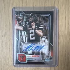 2025 Bowman University Chrome Behren Morton Texas Tech Auto Prospect /10 #BCA-BM