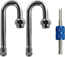 Valve Stem Extensions, Set of 2Pcs, Heavy Duty, 180 Color: 2Pcs / 180 Degree