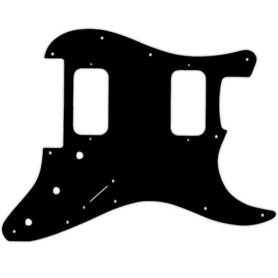 US PICKGUARD für FENDER  MEXICO BLACKTOP FLOYD ROSE STRATOCASTER  3Ply BLACK BWB