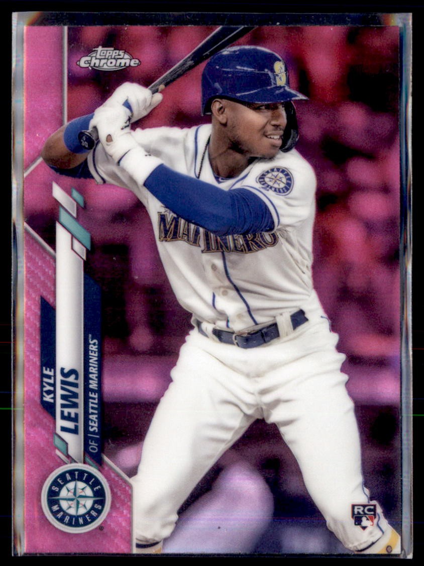 2020 Topps Chrome Pink Refractor Kyle Lewis Mariners 186 RC