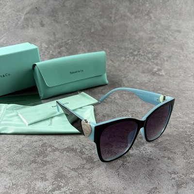 New In Box - Tiffany Black Square Sunglasses Elegant Women's Shades