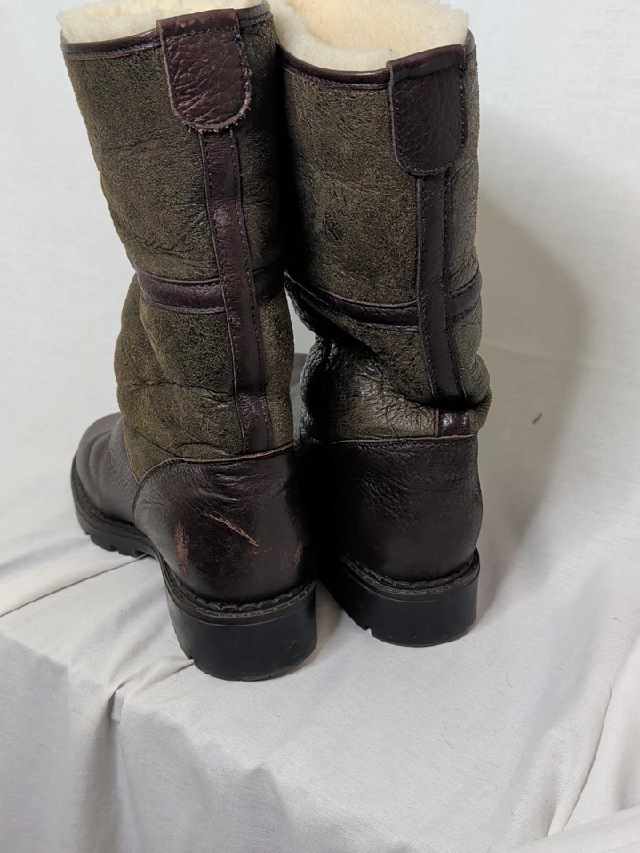 Botas Rubias Para Mujer 7.5 B Forradas en Piel de Oveja Impermeables Invierno Nieve Canadá Marrón  Foto 4 de 4