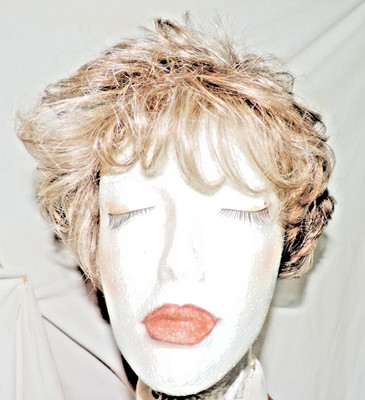 CLEAN & LIGHTWEIGHT SHORT & WAVY SHAG BLONDE PAULA YOUNG WIG (AV). SHAKE & WEAR
