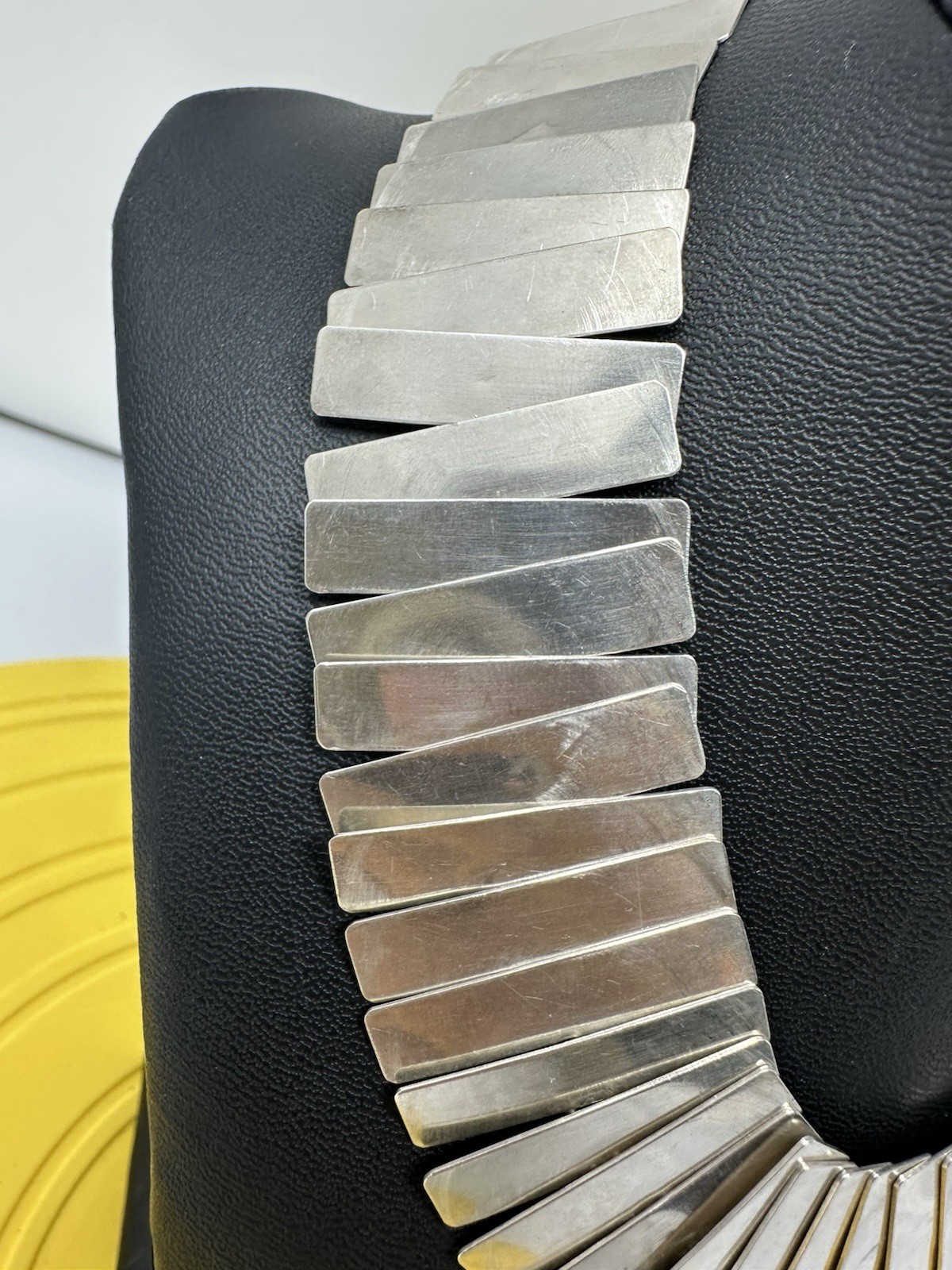 Sterling Silver Unique Dangled Choker Necklace El… - image 3