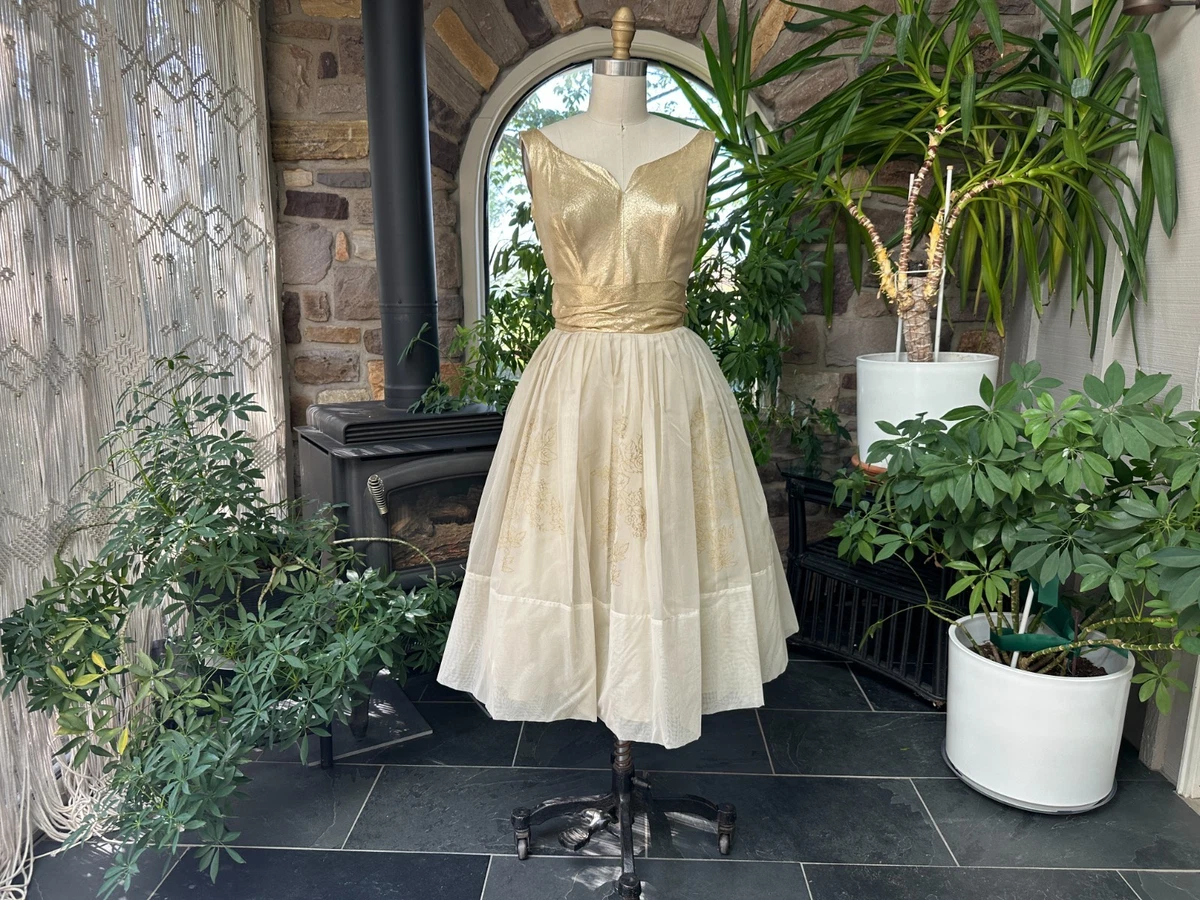 Gold Original 1950s Vintage Dresses for Women for sale | eBay