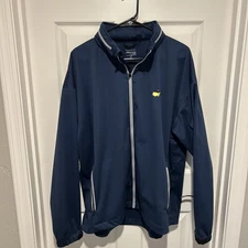 Masters Tech Mens Full zip Rain Jacket w/Stowable hood Size XL Augusta National