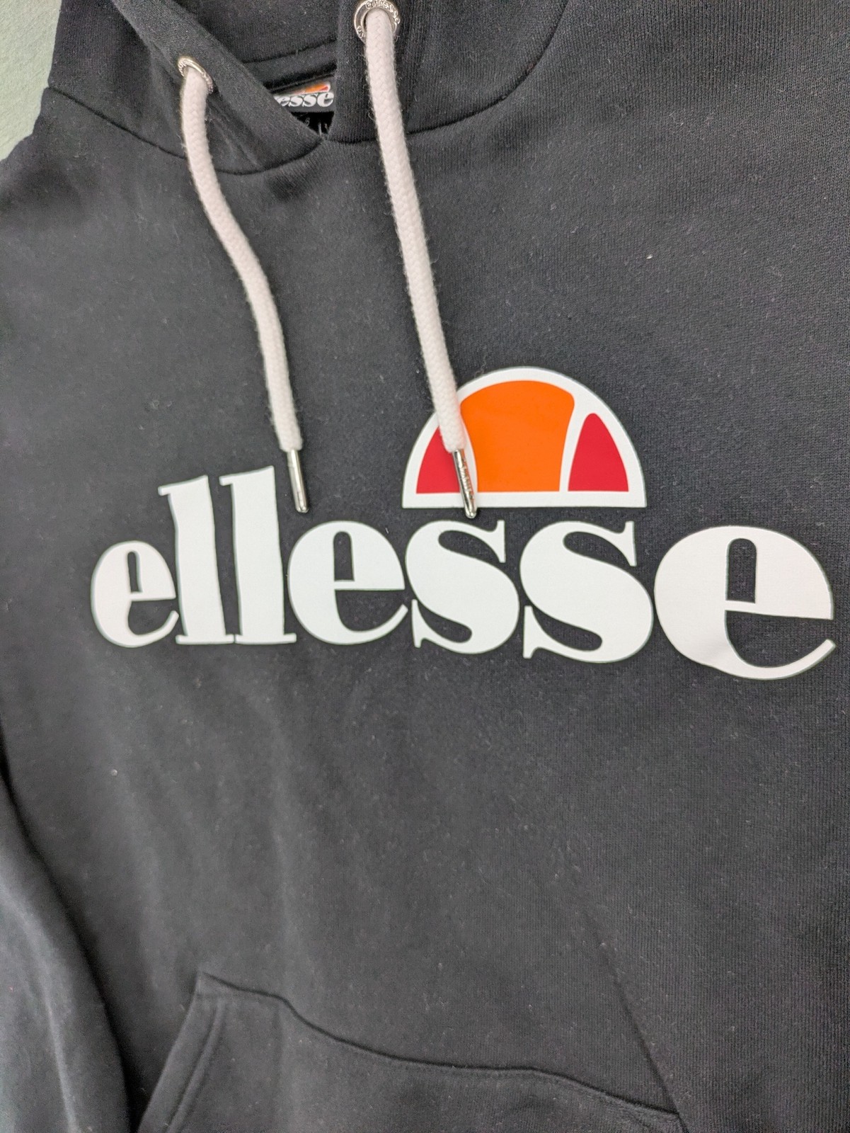 Ellesse Damen Hoodie Gr 40 Schwarz Logo Kapuzenpullover Sweatshirt Pullover image 2