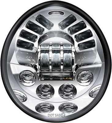 Pathfinder LED Ultra View Headlight Chrome #V2VRDC Harley Davidson V-Rod