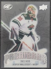 2024-25 Upper Deck ICE 218 Jesper Wallstedt Premieres Rookie /499 Clear Cut Wild