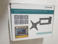 Double Arn Full Motion TV/Monitor Wall Mount Bracket 13"-42"