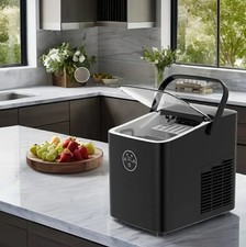 Countertop Ice Maker Machine, 9 Cubes Ready In 5 Mins, 14kg In 24Hrs, Self-Clean