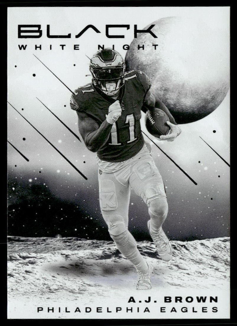 2023 Panini Black #WN-24 A.J. Brown White Night
