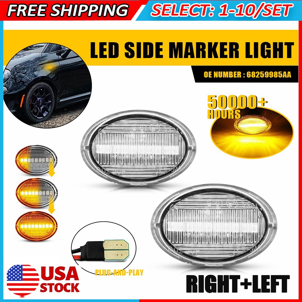 Maserati GranTurismo Sport 2007-2019 Front Right Side marker lights 20 pcs Orange P/N 68259985AA