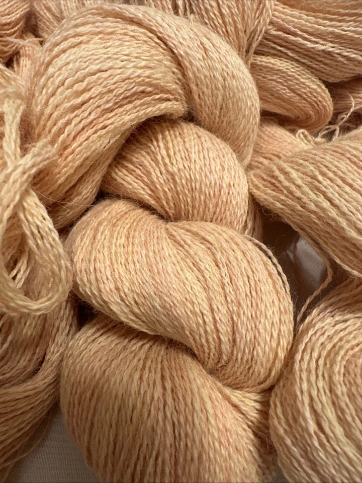lot of 4 Misti 100% Baby Alpaca Yarn Lace Weight  400m/437yds/skein, apricot - Image 3 of 4