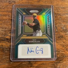 2024 Prizm Nick Gonzales Sensational Signatures Green Border Auto #SS-NG