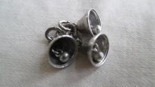 Vtg Sterling Charm Three Little Christmas Bells
