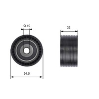 1X Gates T41237 Umlenk-/FüHrungsrolle Zahnriemen FüR Renault Nissan Opel Vauxhal