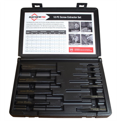  Mayhew 10-PC SCREW AND PIPE EXTRACTOR SET 37345