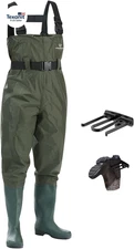Fishing Waders for Men, 2-Ply Nylon/Pvc Waterproof Women Chest Wader with Boots,