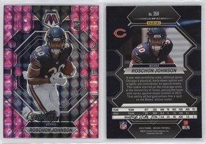 2023 Panini Mosaic Rookies Pink Camo Prizm Roschon Johnson #359 Rookie RC
