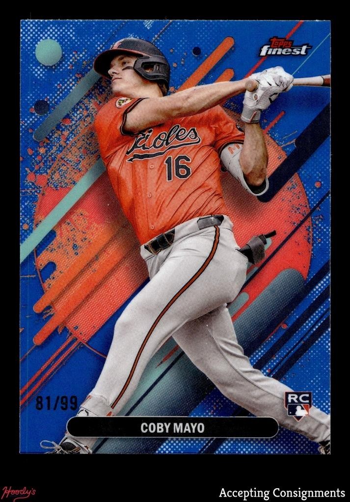 2025 Finest Blue Refractors Rare #255 Coby Mayo RC ROOKIE 81/99 ORIOLES