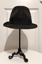 Stetson All American Trilby Charcoal Herringbone Trilby Fedora, Size Small/Med